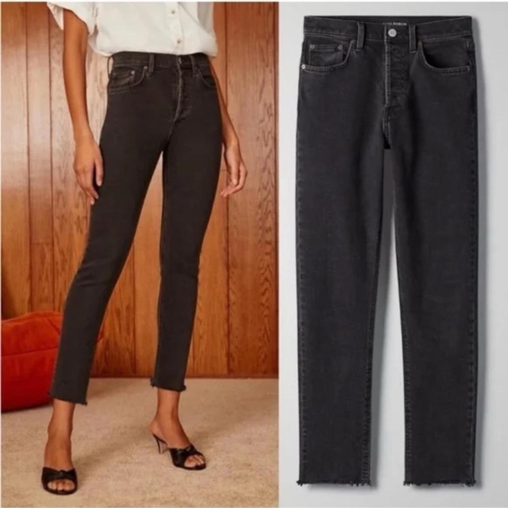 Aritzia Denim Forum the yoko High Rise Slim Jeans 23w 28L